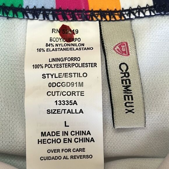 Cremieux Coastal Stripe French Hipster Bikini Bottom Size Large - Picture 5 of 8